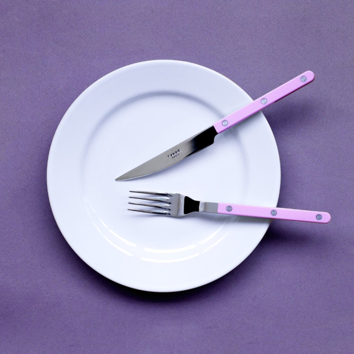 Sabre Paris- Bistrot Unifarben 3-teiliges Besteckset -PINK