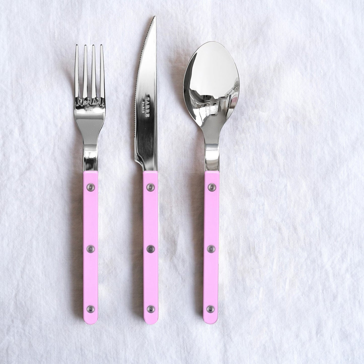 Sabre Paris- Bistrot Unifarben 3-teiliges Besteckset -PINK