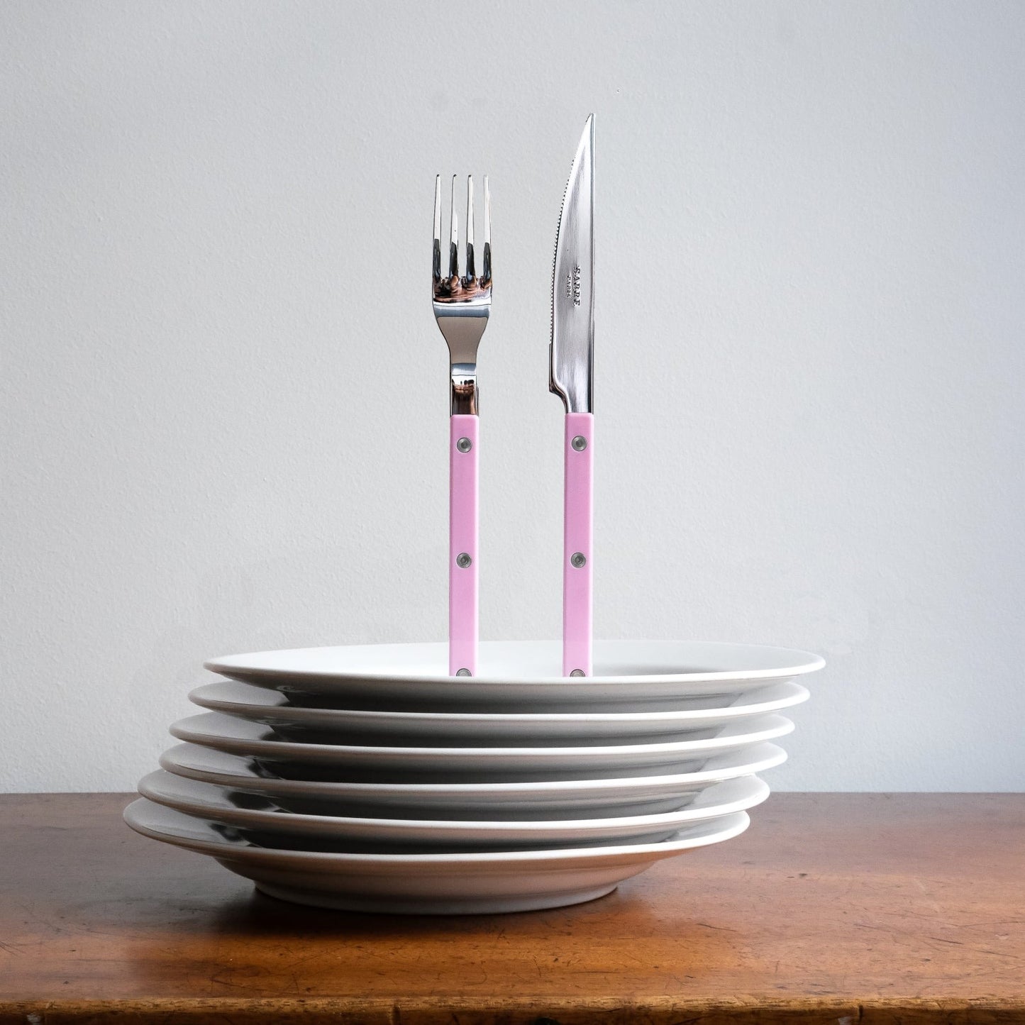 Sabre Paris- Bistrot Unifarben 3-teiliges Besteckset -PINK