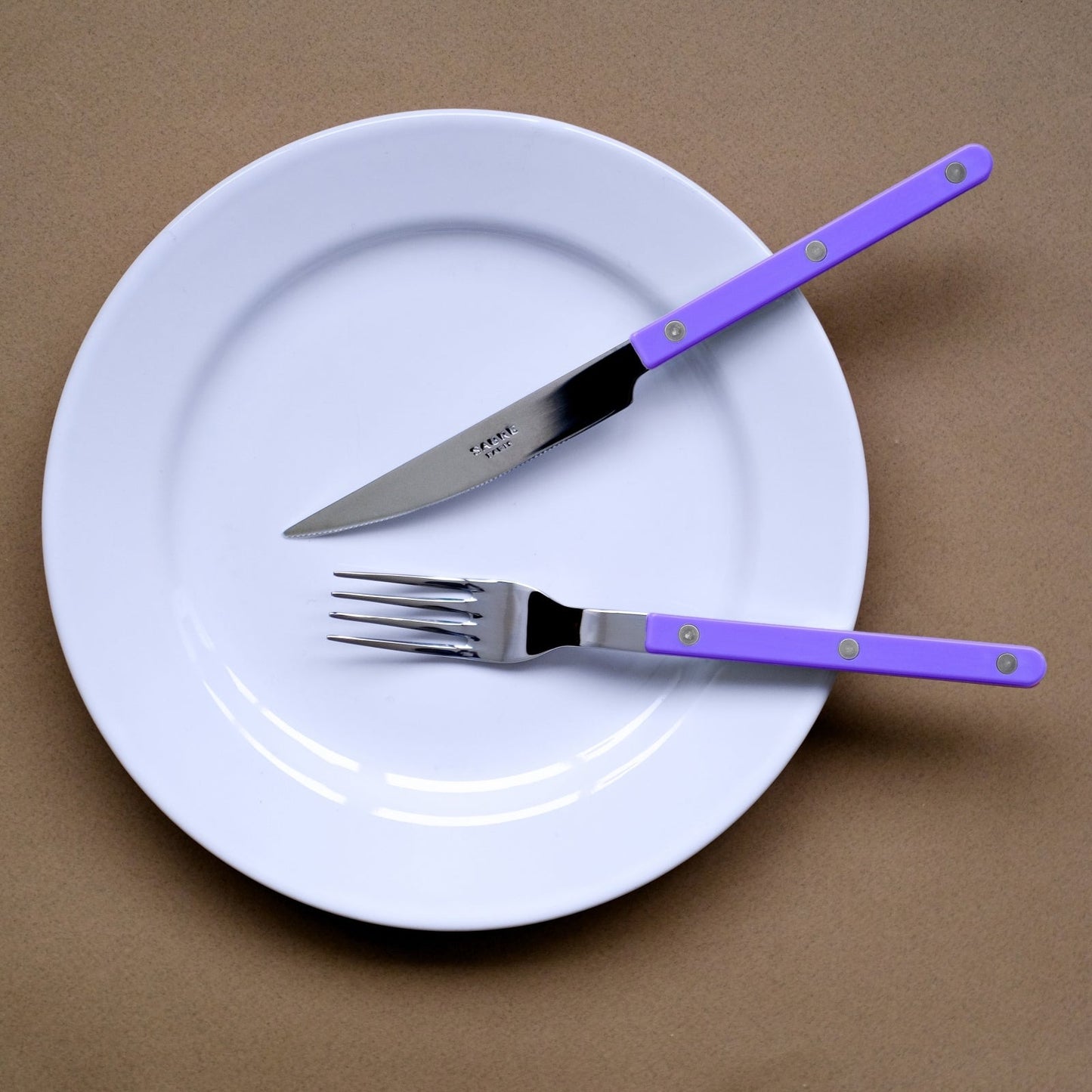 Sabre Paris- Bistrot Unifarben 3-teiliges Besteckset -PURPLE