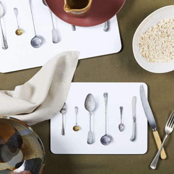 Jamida Michael Angove Cutlery/white - Placemat 29x21cm