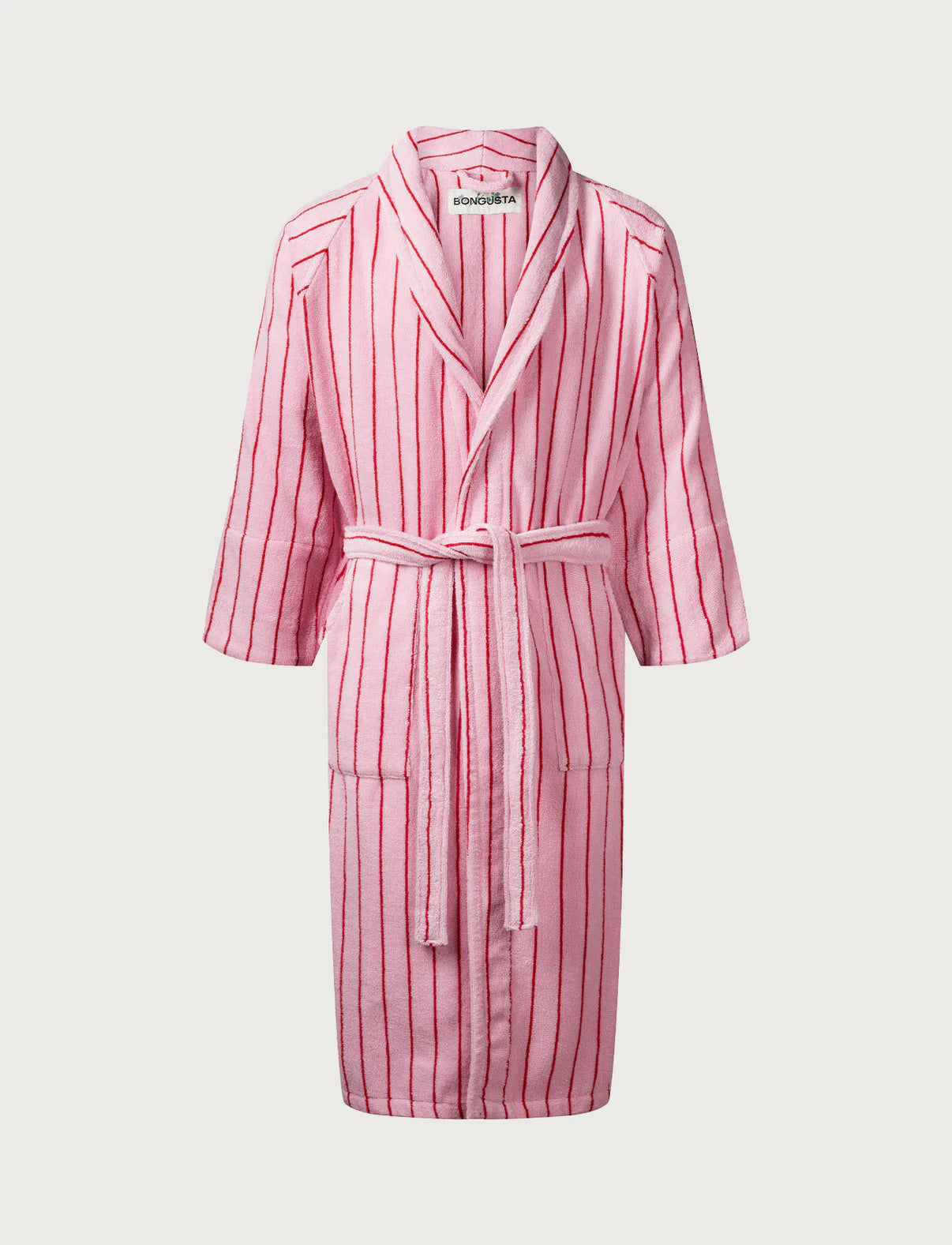 Bongusta - Naram Bathrobe - baby pink & ski patrol