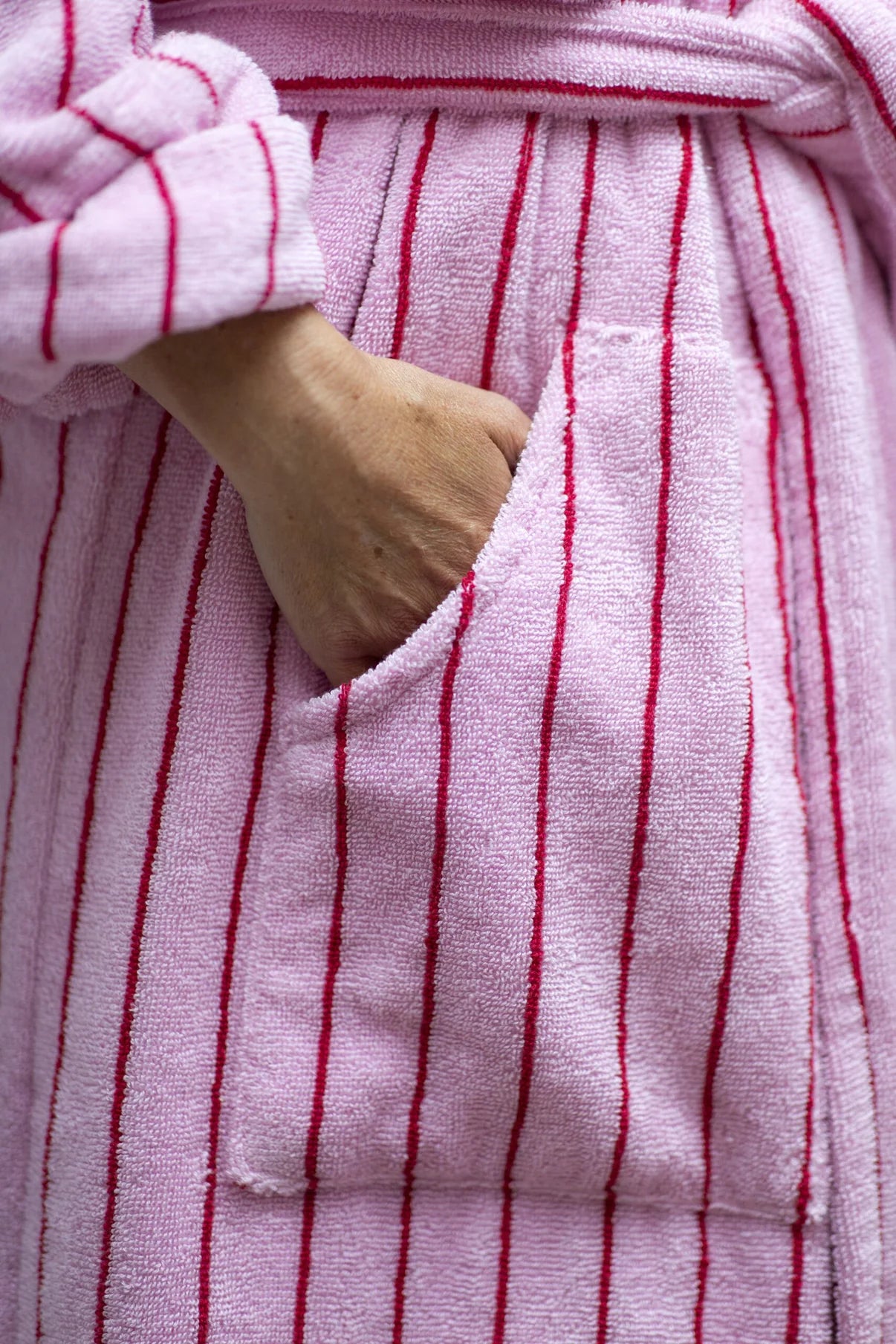 Bongusta - Naram Bathrobe - baby pink & ski patrol