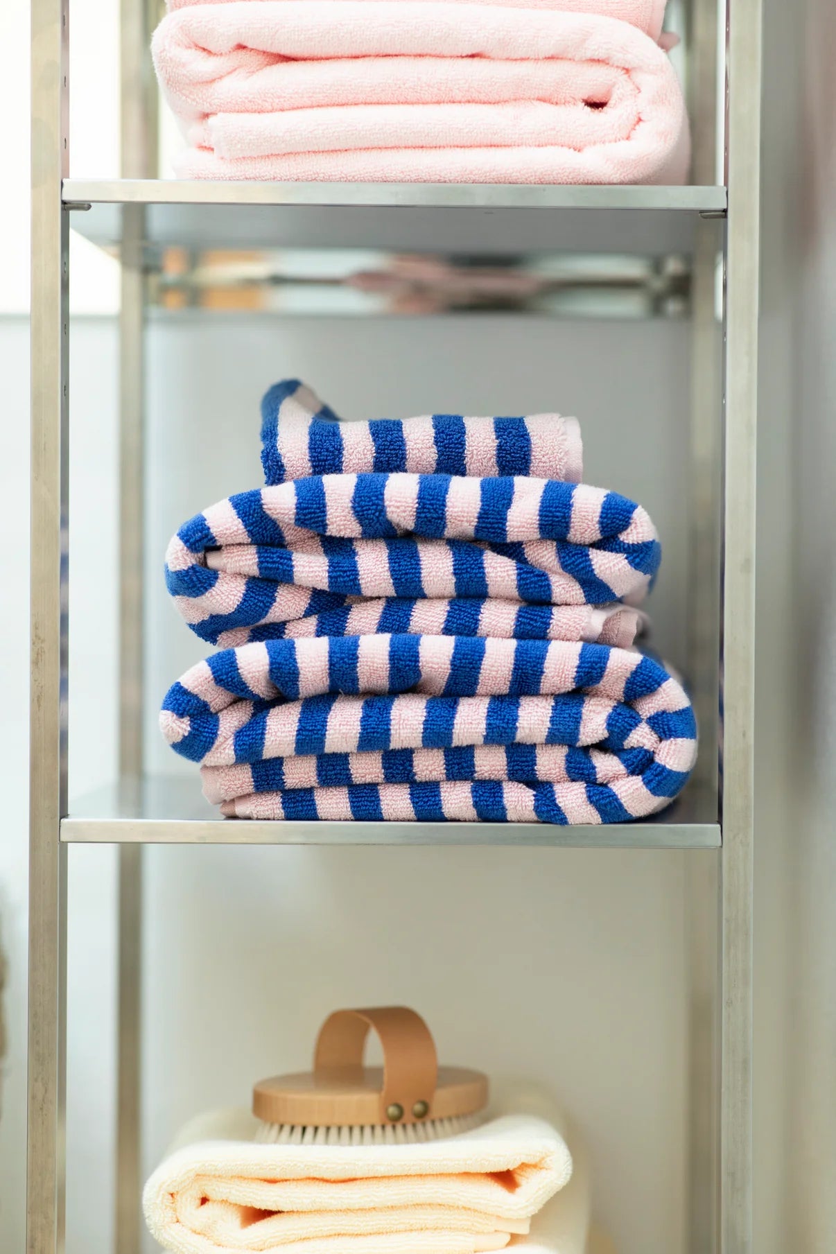 Bongusta - Naram Hand Towels - dazzling blue & rose