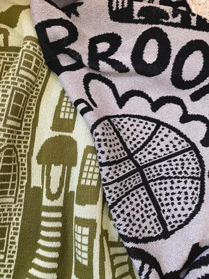 Calhoun & Co New York BROOKLYN KNIT BLANKET in L TRAIN
