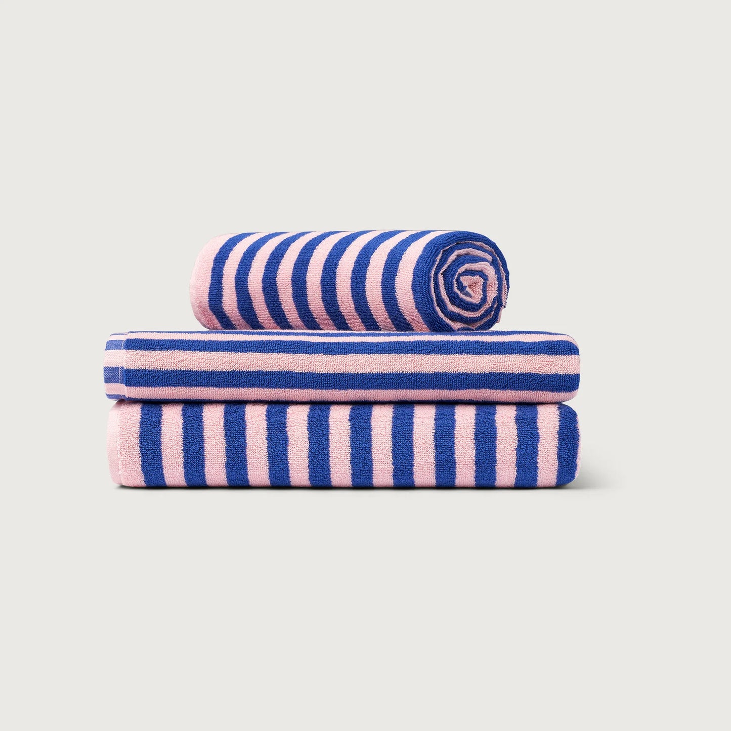 Bongusta - Naram Hand Towels - dazzling blue & rose