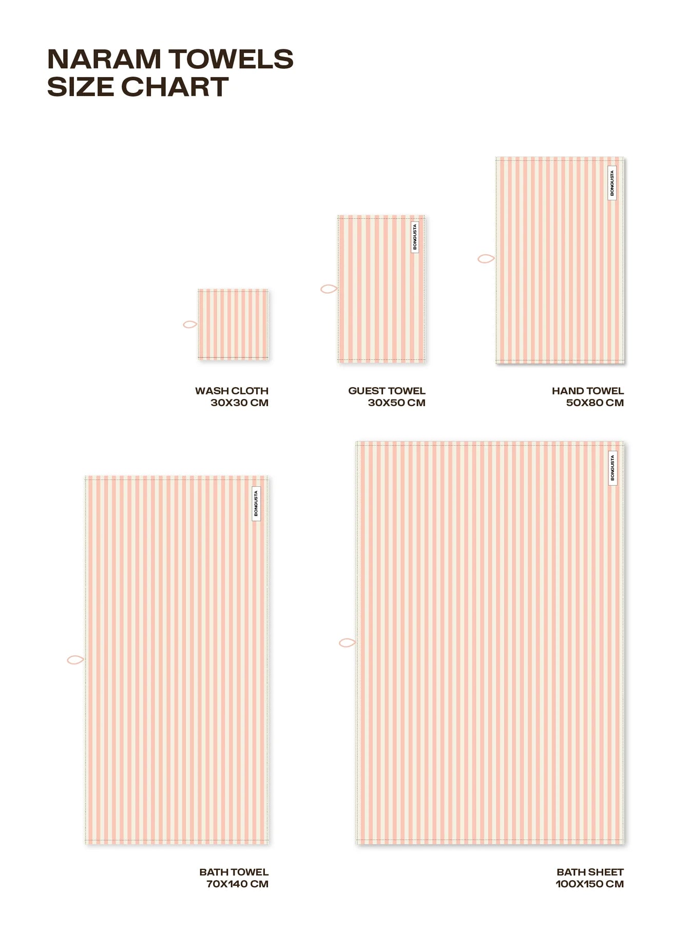 Bongusta - Naram Hand Towels - tropical & creme
