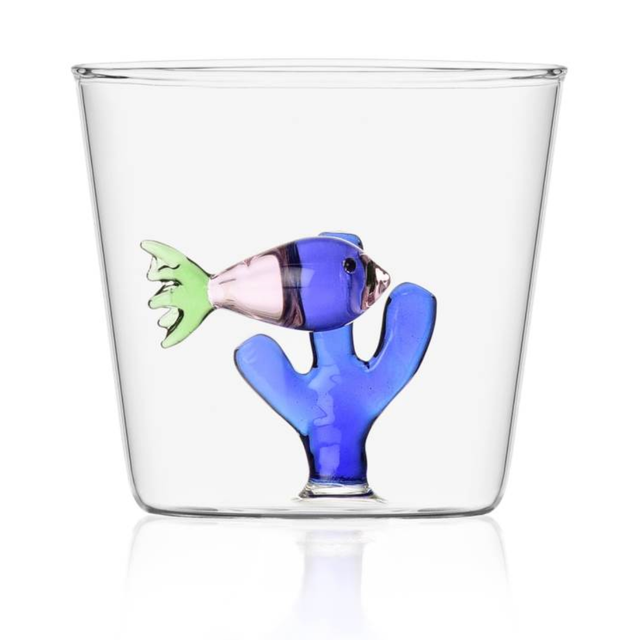Icendorf - MARINE GARDEN - Tumbler pink fish - blue seaweed