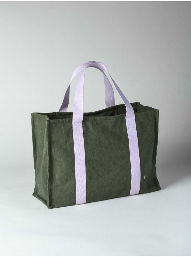 La Cerise sur le gâteau - Water repellent daily bag - Kale 100% organic cotton