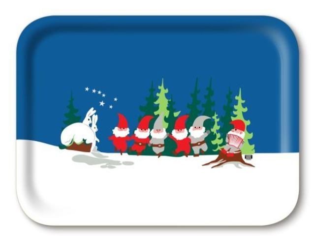 Jamida Jerry Roupe Santa with Accordion - Tray 27x20cm