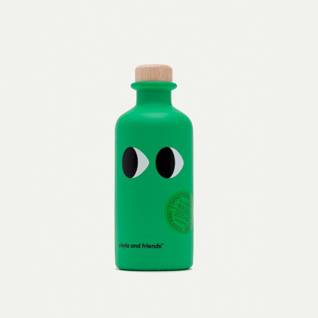 Extra virgin olive oil with basil