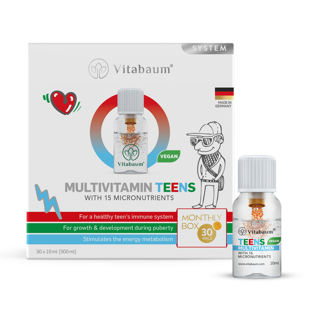 Vitabaum Multivitamin Teens - Monthly supply - pack of 30 vials - 10ml