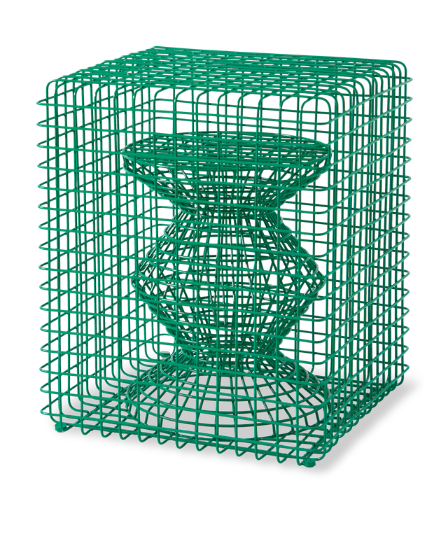 Pols Potten - Zig Zag Wire - Grün – Hocker