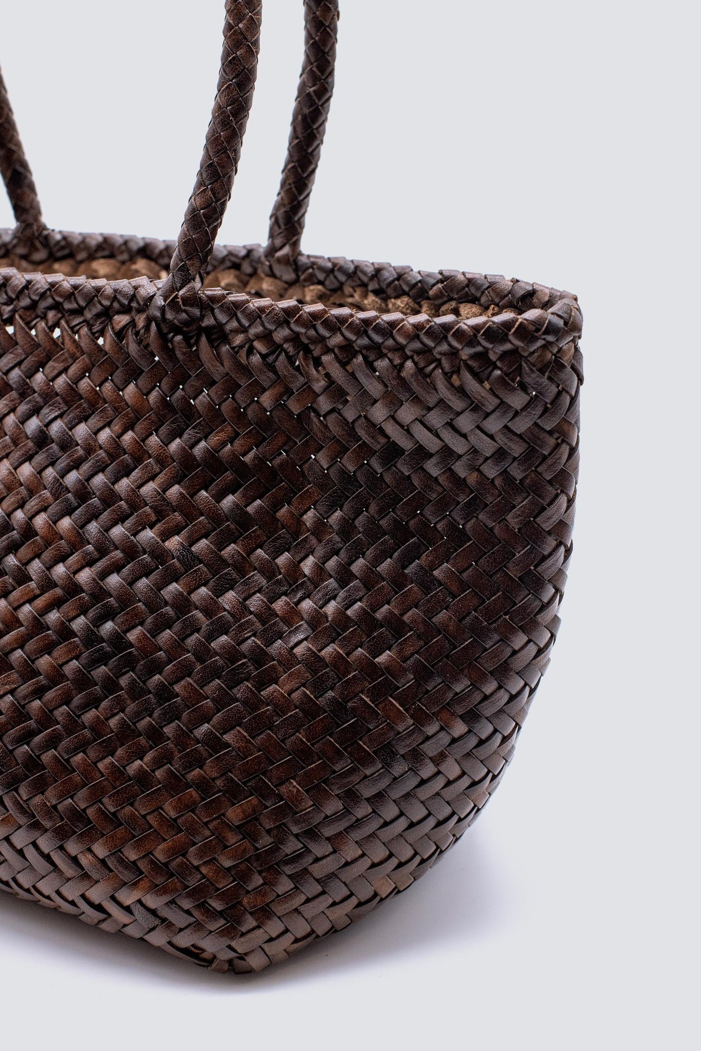 DRAGON DIFFUSION GRACE BASKET SMALL DARK BROWN