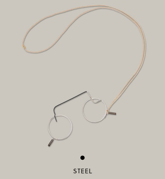 Ciqi CIRCLE – Lesebrille(Leselupe)als Anhänger +1,50 - Steel