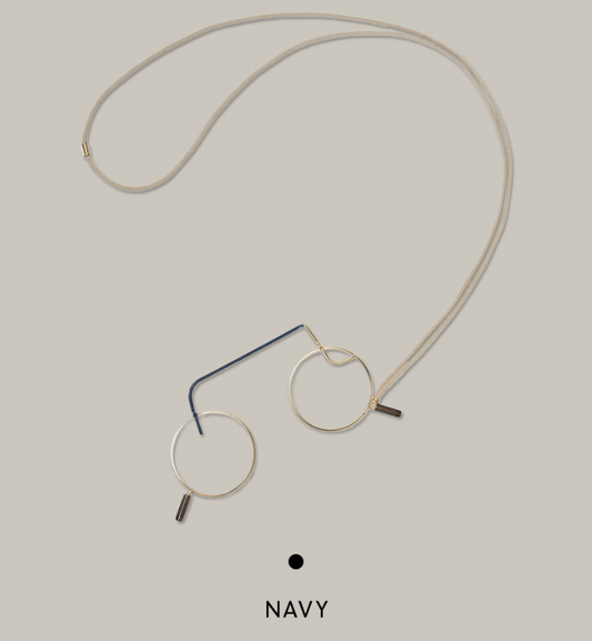 Ciqi CIRCLE – Lesebrille(Leselupe)als Anhänger +1,50 - Navy