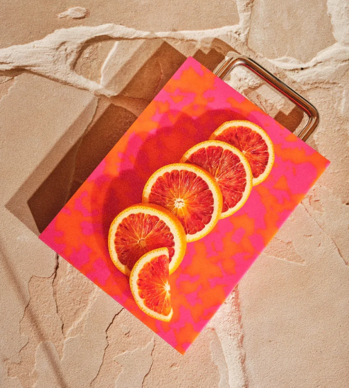 Fredericks & Mae Small Cutting Board - Pink/Orange