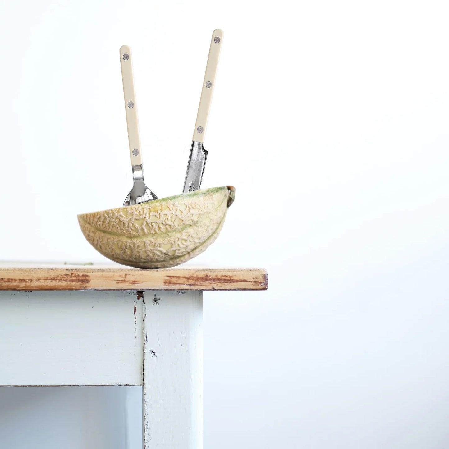 Sabre Paris- Bistrot Unifarben Dessertlöffel Elfenbein