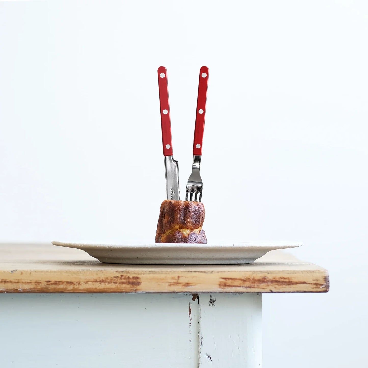 Sabre Paris- Bistrot Unifarben Dessertmesser Burgunderrot