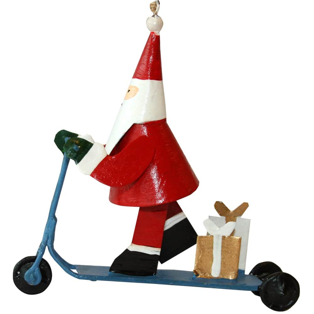 Santa on scooters