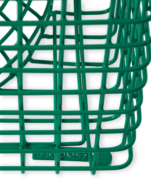 Polspotten-Wire Zig Zag Hocker-Light green