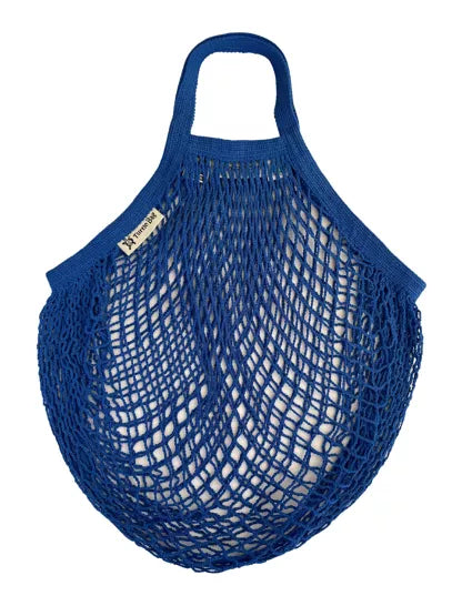 Kurzer Henkelbeutel – Hellblau – Bio- und Fairtrade-Baumwolle