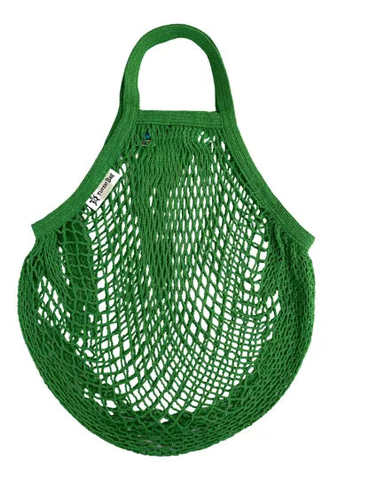 Kurzer Henkelbeutel aus Kordel – Apfelgrün – Bio- und Fairtrade-Baumwolle