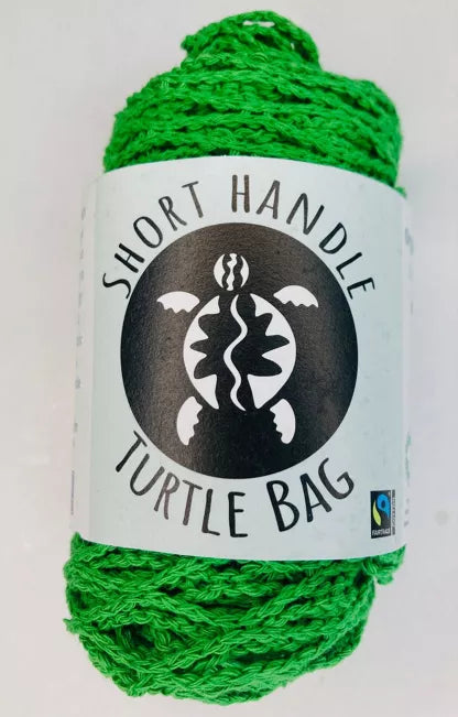Kurzer Henkelbeutel aus Kordel – Apfelgrün – Bio- und Fairtrade-Baumwolle
