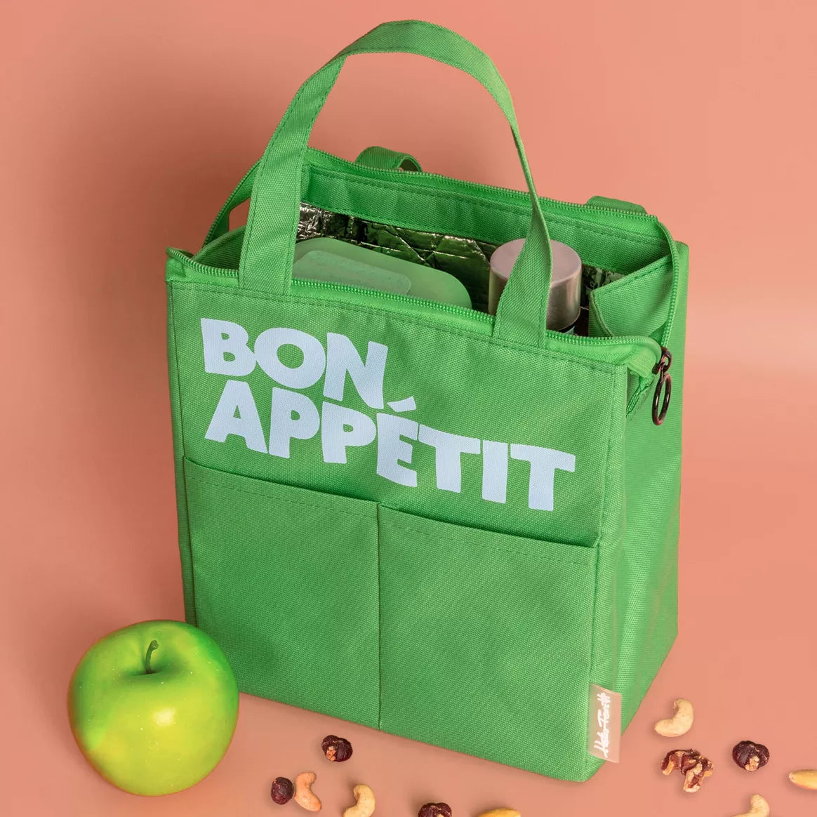 BON APPÉTIT ISOTHERMIC LUNCH BAG - BOTTLE GREEN