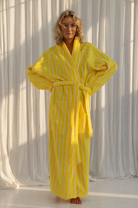 Bongusta - Naram Bathrobe - pristine & neon yellow
