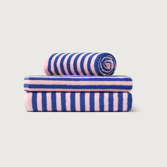 Bongusta - Naram Hand Towels - dazzling blue & rose