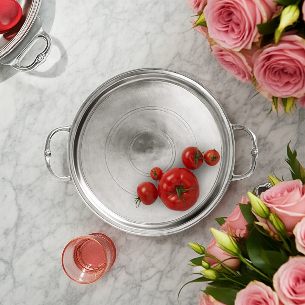 Cosi Tabellini MEDIEVAL  Round tray with handles