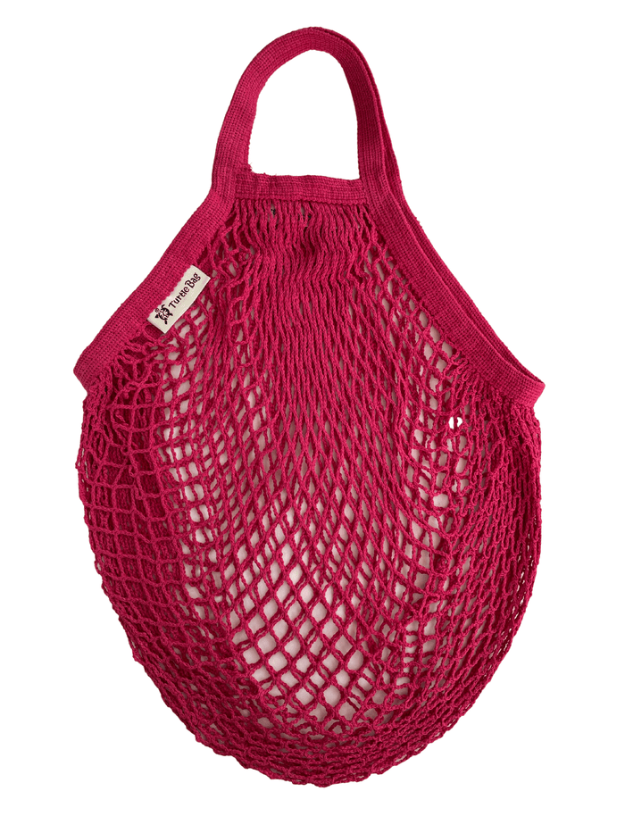 Kurzer Henkelbeutel aus Kordel – Rot– Bio- und Fairtrade-Baumwolle