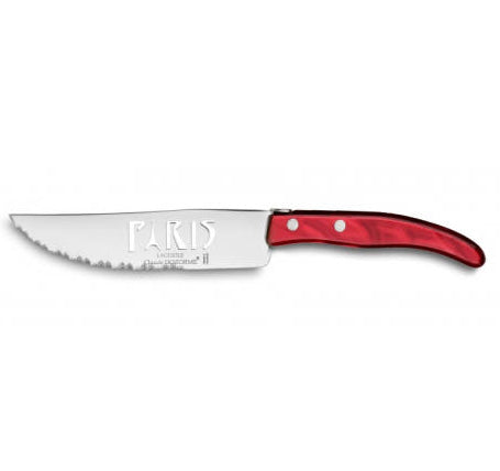 Berlingot “Paris” Sausage Knife – Nacrine Handle- Burgundy