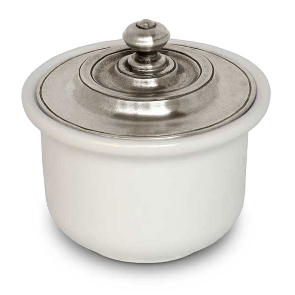 Cosi Tabellini CONVIVIO Zuckerdose mit Zinndeckel – Ø 9,5 cm