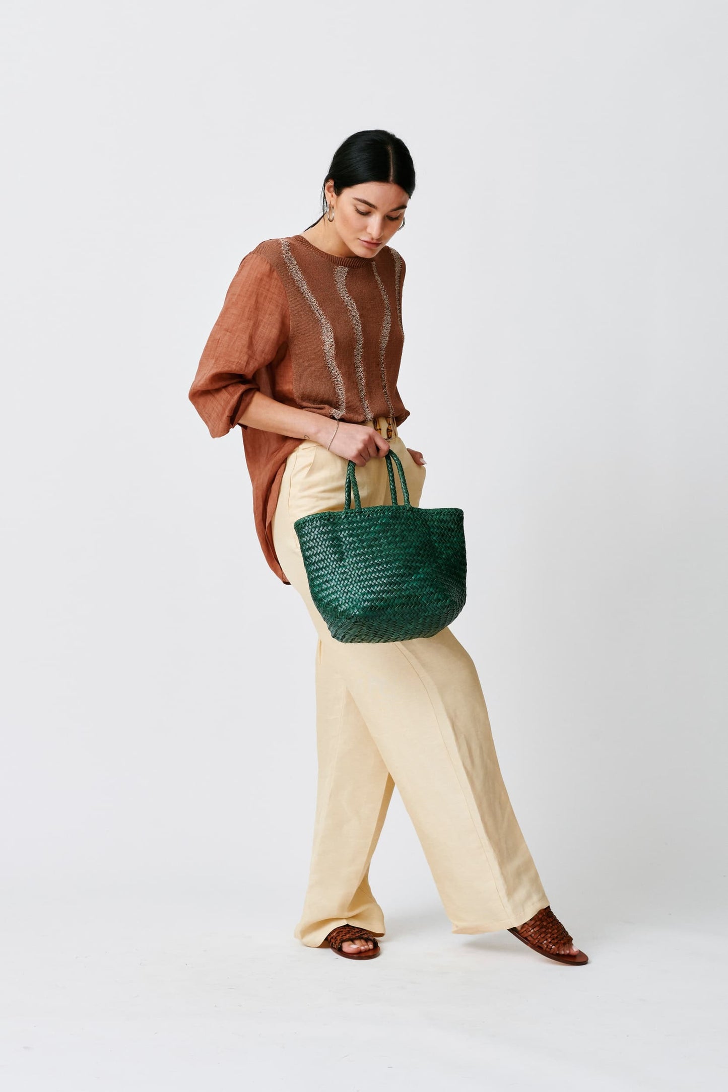 DRAGON DIFFUSION GRACE BASKET FOREST GREEN