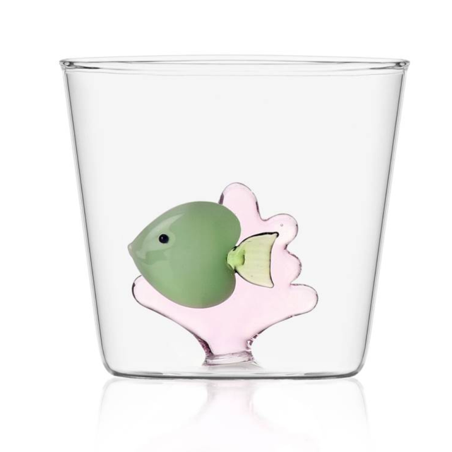 Ichendorf Marine Garden – grüner Fisch mit rosa Alge – Bestandteil des 2er-Sets