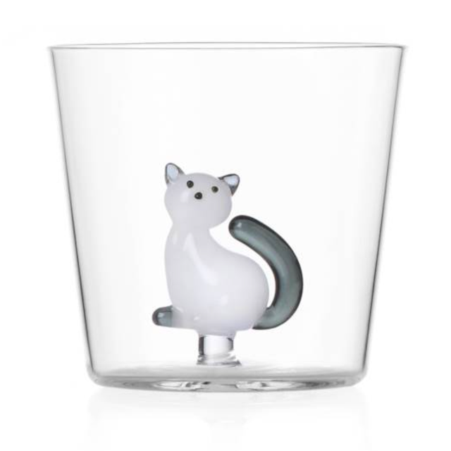 Icendorf - Tabby Cat - Tumbler White cat with smoke tail