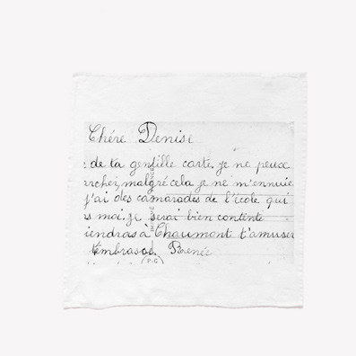 Série Limitée Louise – Stoffserviette La Lettre – Weiß