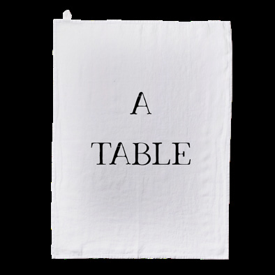 Série Limitée Louise – Geschirrtuch À Table – Weiß