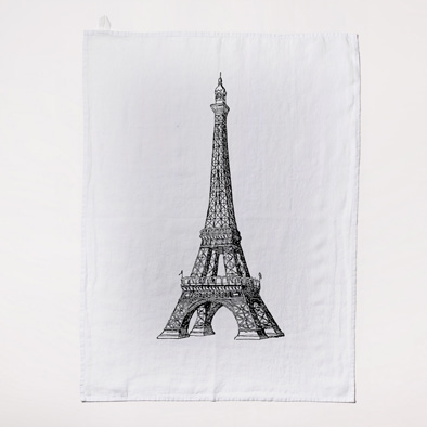 Série Limitée Louise – Geschirrtuch Eiffel – Weiß